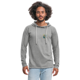 Urban's Edge Unisex Lightweight Terry Logo Hoodie - heather gray