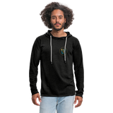 Urban's Edge Unisex Lightweight Terry Logo Hoodie - charcoal gray
