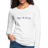Enlighten the Fu*k Up Women's Premium Long Sleeve Tee - white