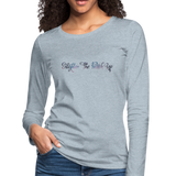 Enlighten the Fu*k Up Women's Premium Long Sleeve Tee - heather ice blue