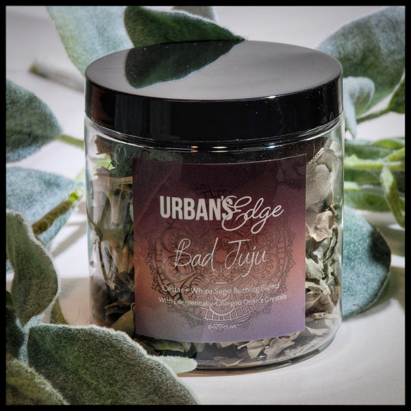 Bad Juju Smudging Herb Blend with Charged Clear Quartz Sand - Urban's Edge™ 