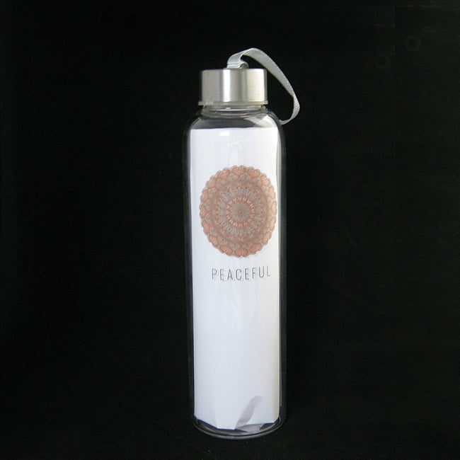 PEACEFUL GLASS WATER BOTTLE