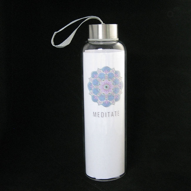 MEDITATE GLASS WATER BOTTLE