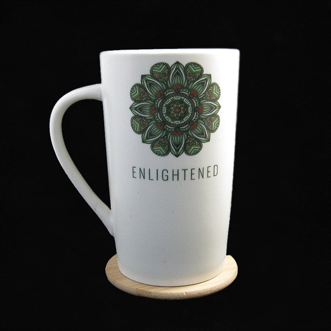 ENLIGHTENED CERAMIC MUG W/ BAMBOO COASTER