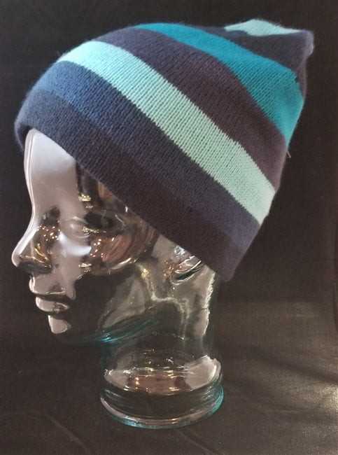 STRIPED BLUE BEANIE
