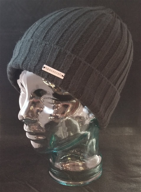 SPACECRAFT BLACK KNIT BEANIE