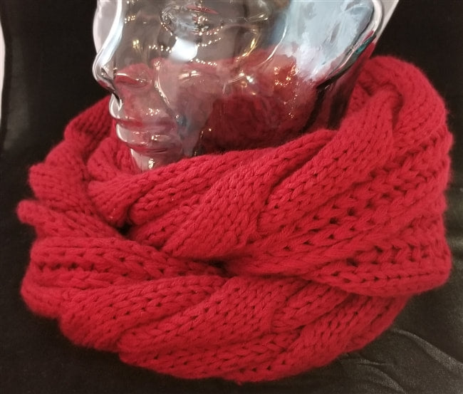 CRIMSON RED INFINITY SCARF