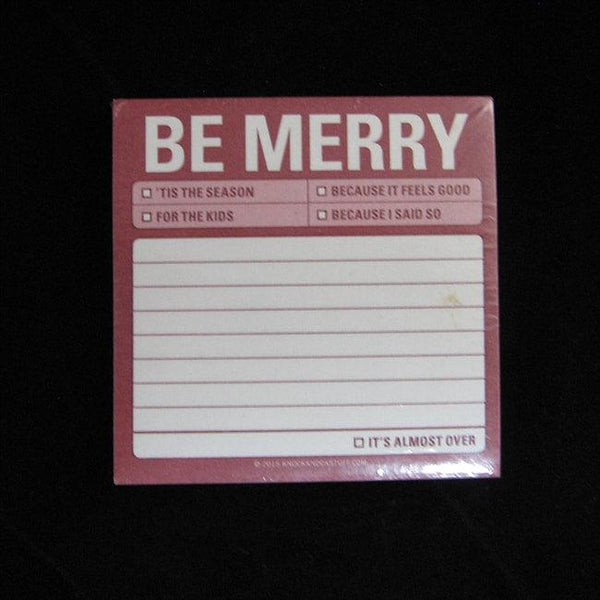 BE MERRY STICKY NOTE PAD - Urban's Edge™ 
