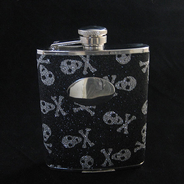 GLITTER SKULL FLASK