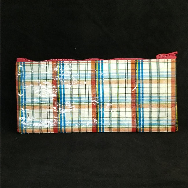 PLAID VINYL POUCH