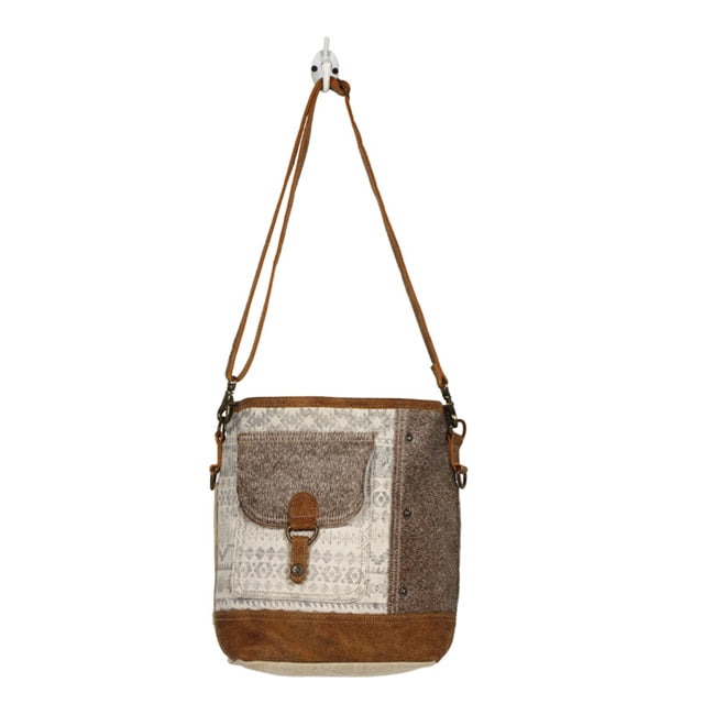 UP-CYCLED CROSSBODY/SHOULDER BAG WITH FUR