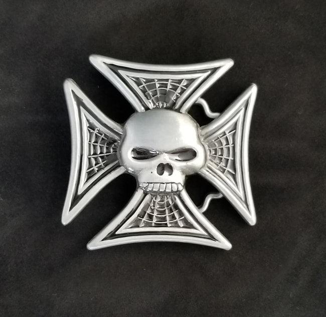 BIKER CROSS & SKULL BELT BUCKLE - Urban's Edge™ 