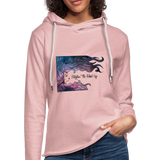 Unisex Lightweight Terry Hoodie - cream heather pink