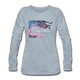 Enlighten the Fu*k Up Women's Premium Long Sleeve T-Shirt - heather ice blue
