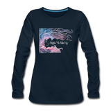 Enlighten the Fu*k Up Women's Premium Long Sleeve T-Shirt - deep navy