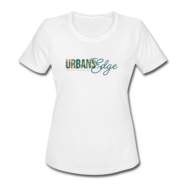 Urban's Edge Women's Moisture Wicking Performance Logo Tee - white